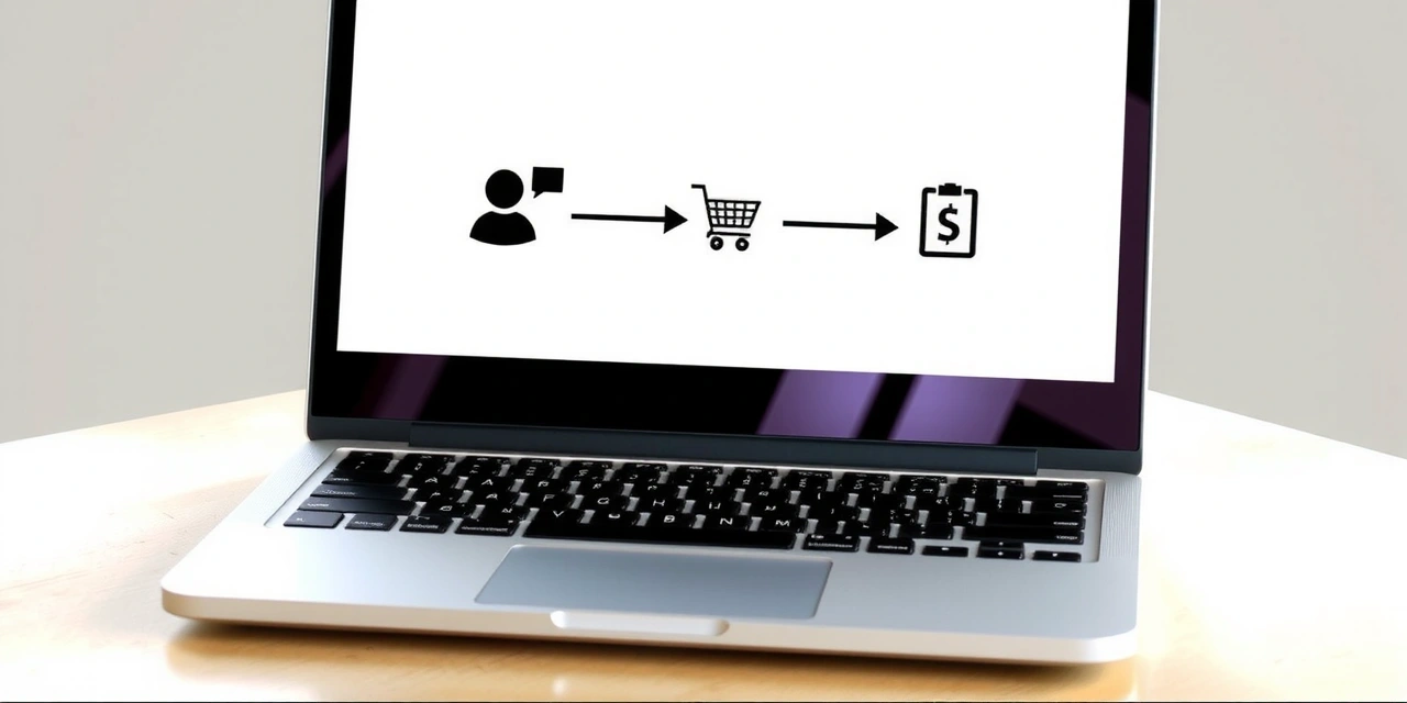 Diagram of user journey on website